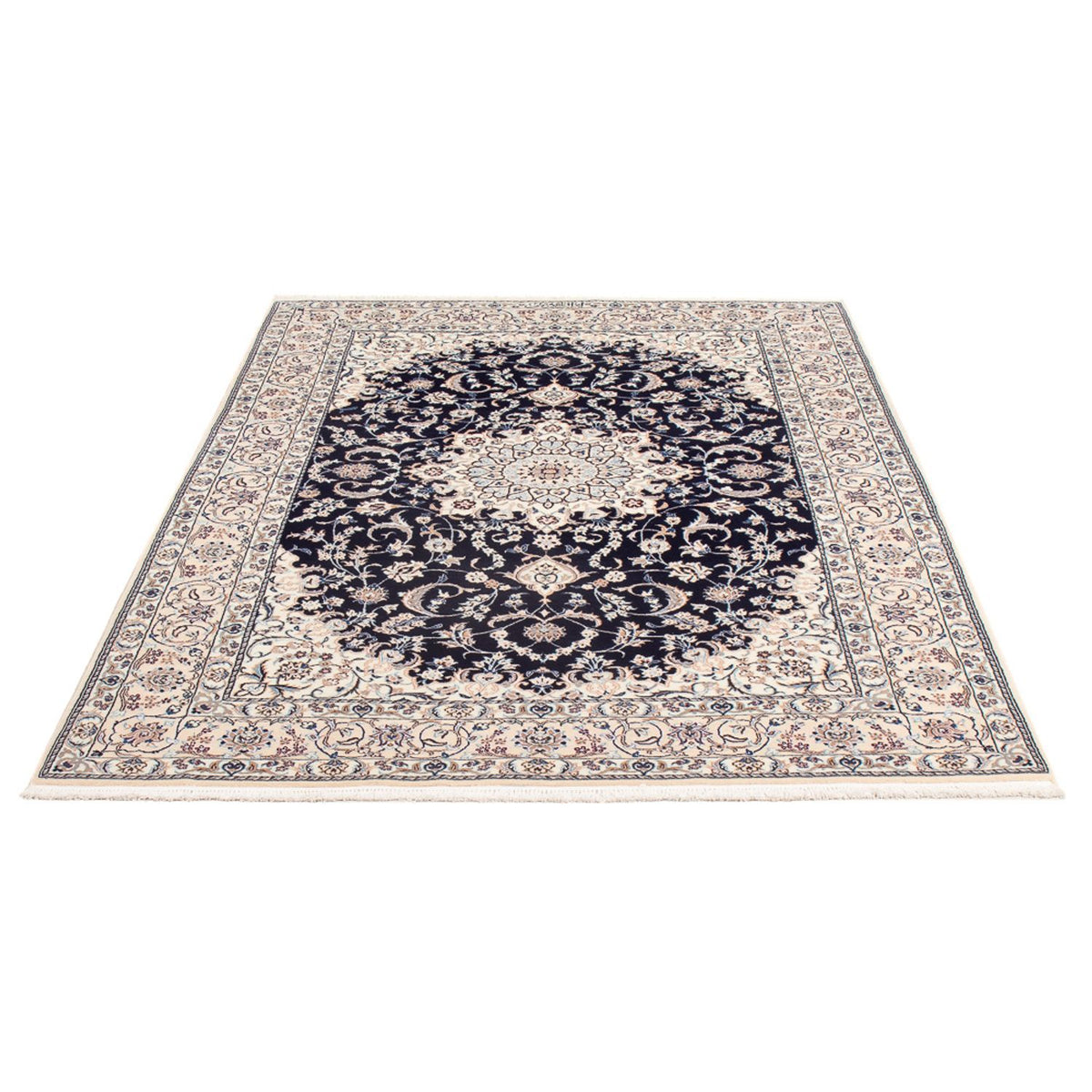 Alfombra Persa - Nain - Prima - 175 x 128 cm - azul oscuro