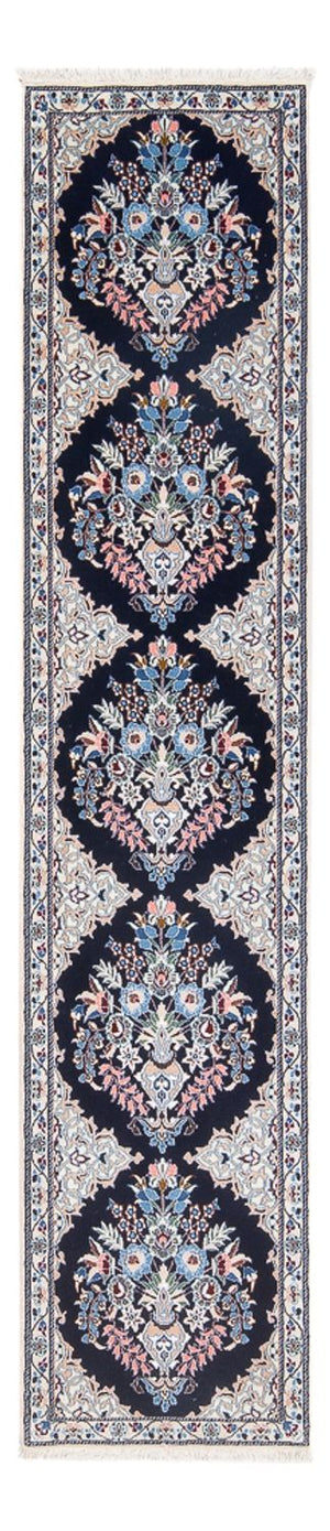 Alfombra de pasillo Alfombra Persa - Nain - Prima - 202 x 46 cm - azul oscuro