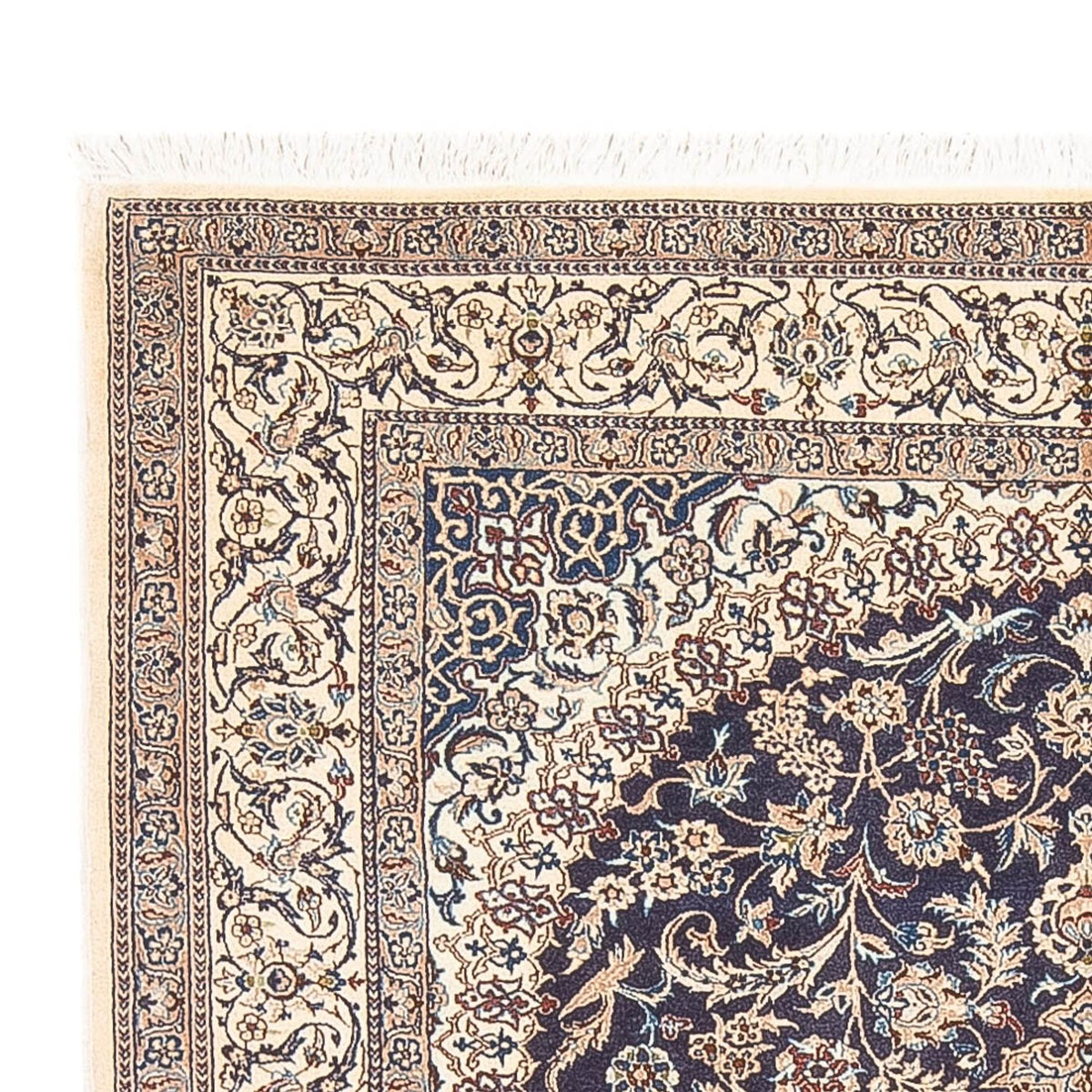 Alfombra Persa - Nain - Prima - 188 x 130 cm - azul oscuro