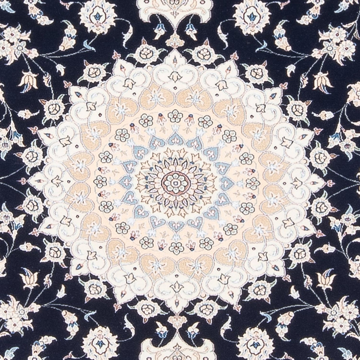 Alfombra Persa - Nain - Prima - 198 x 132 cm - azul oscuro