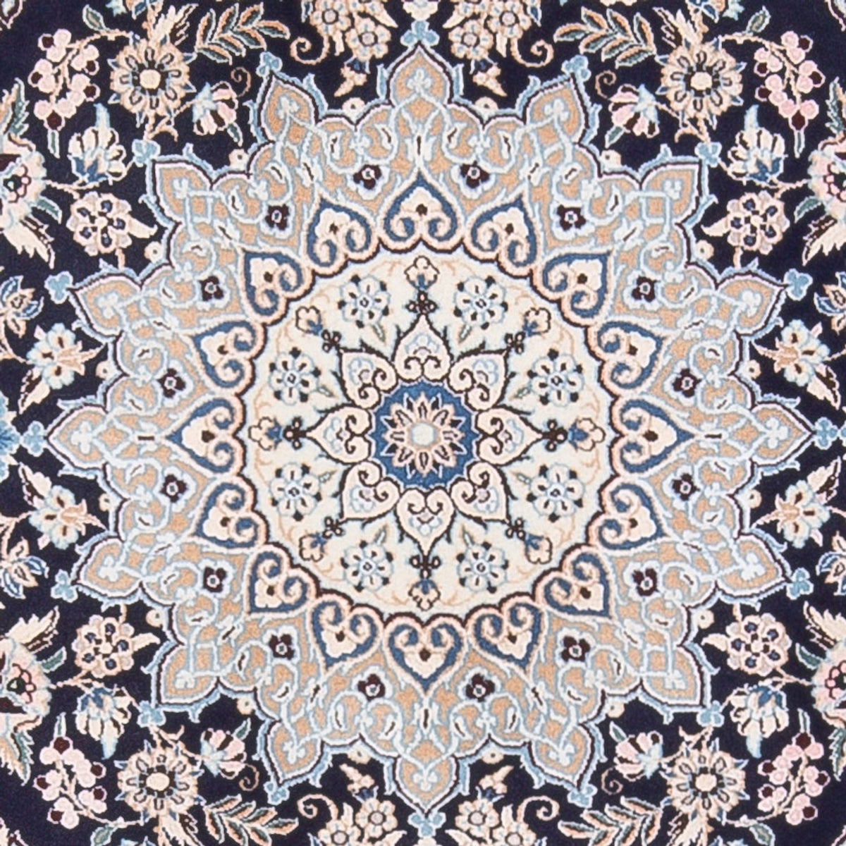 Alfombra Persa - Nain - Prima - 147 x 104 cm - azul oscuro