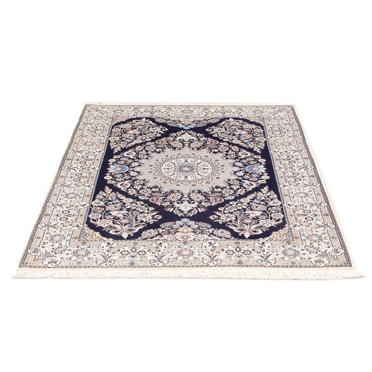 Alfombra Persa - Nain - Prima - 147 x 104 cm - azul oscuro