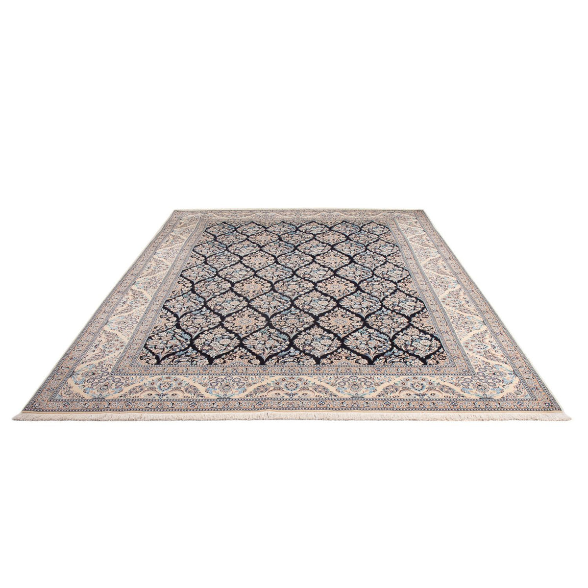 Alfombra Persa - Nain - Prima - 302 x 200 cm - azul oscuro