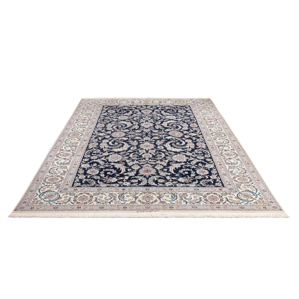 Alfombra Persa - Nain - Prima - 298 x 195 cm - azul oscuro
