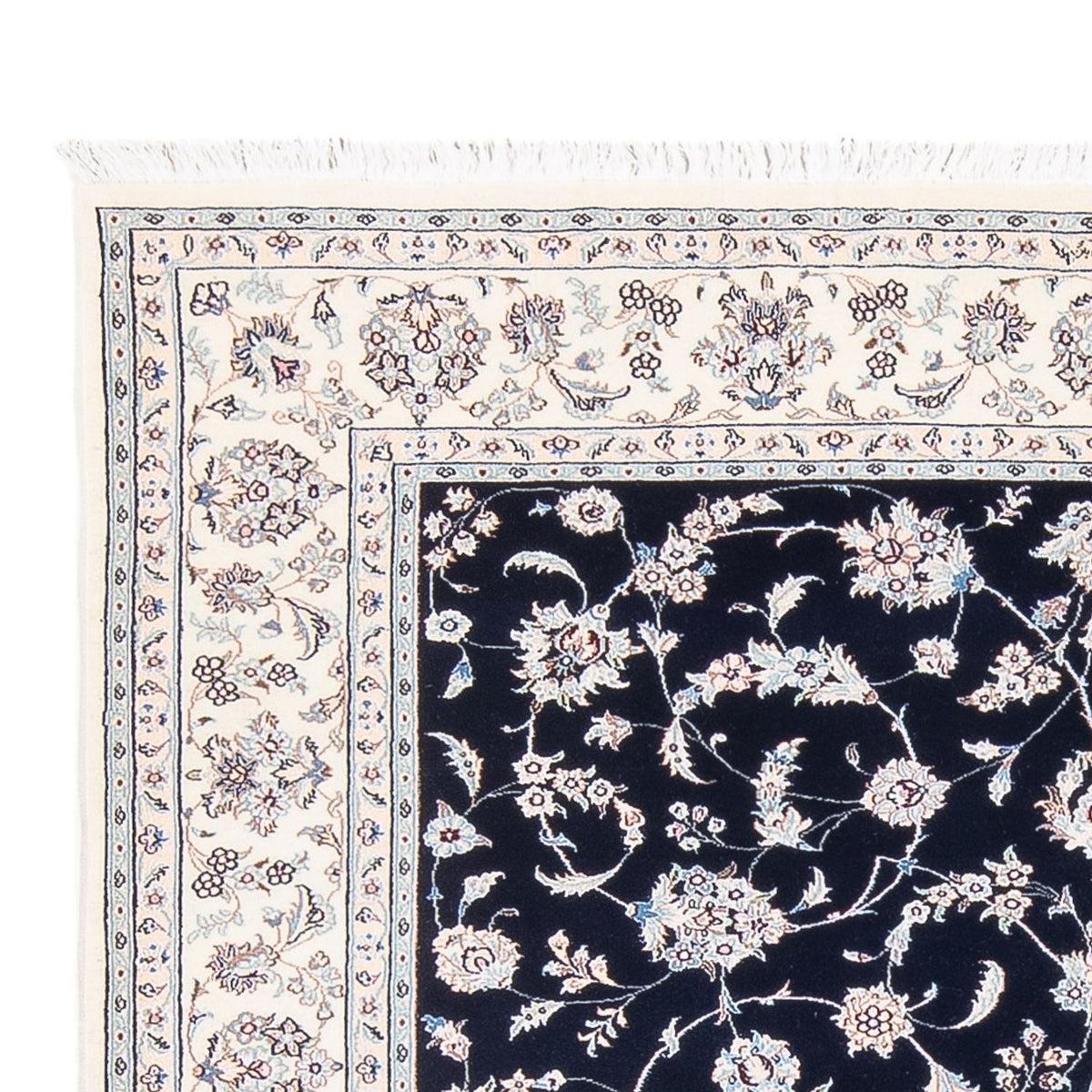 Alfombra Persa - Nain - Prima - 203 x 151 cm - azul oscuro