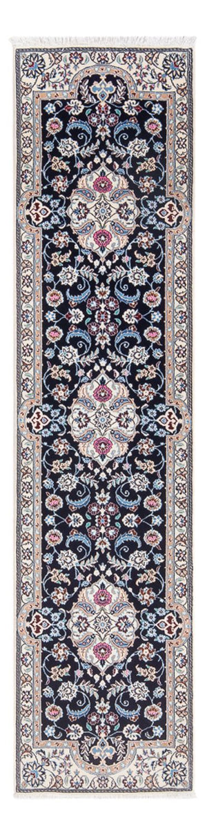 Alfombra de pasillo Alfombra Persa - Nain - Prima - 196 x 50 cm - azul oscuro