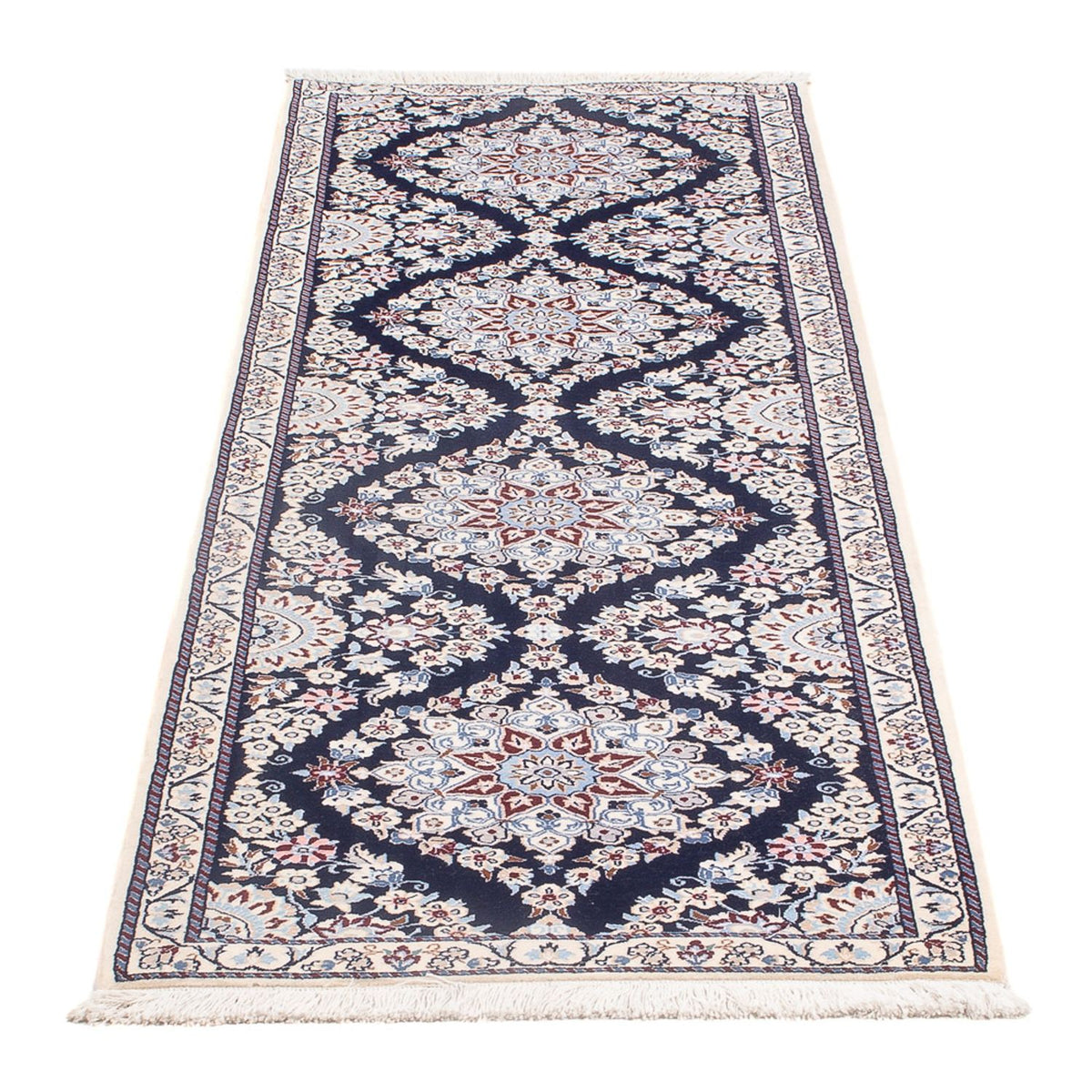 Alfombra de pasillo Alfombra Persa - Nain - Prima - 188 x 58 cm - azul oscuro