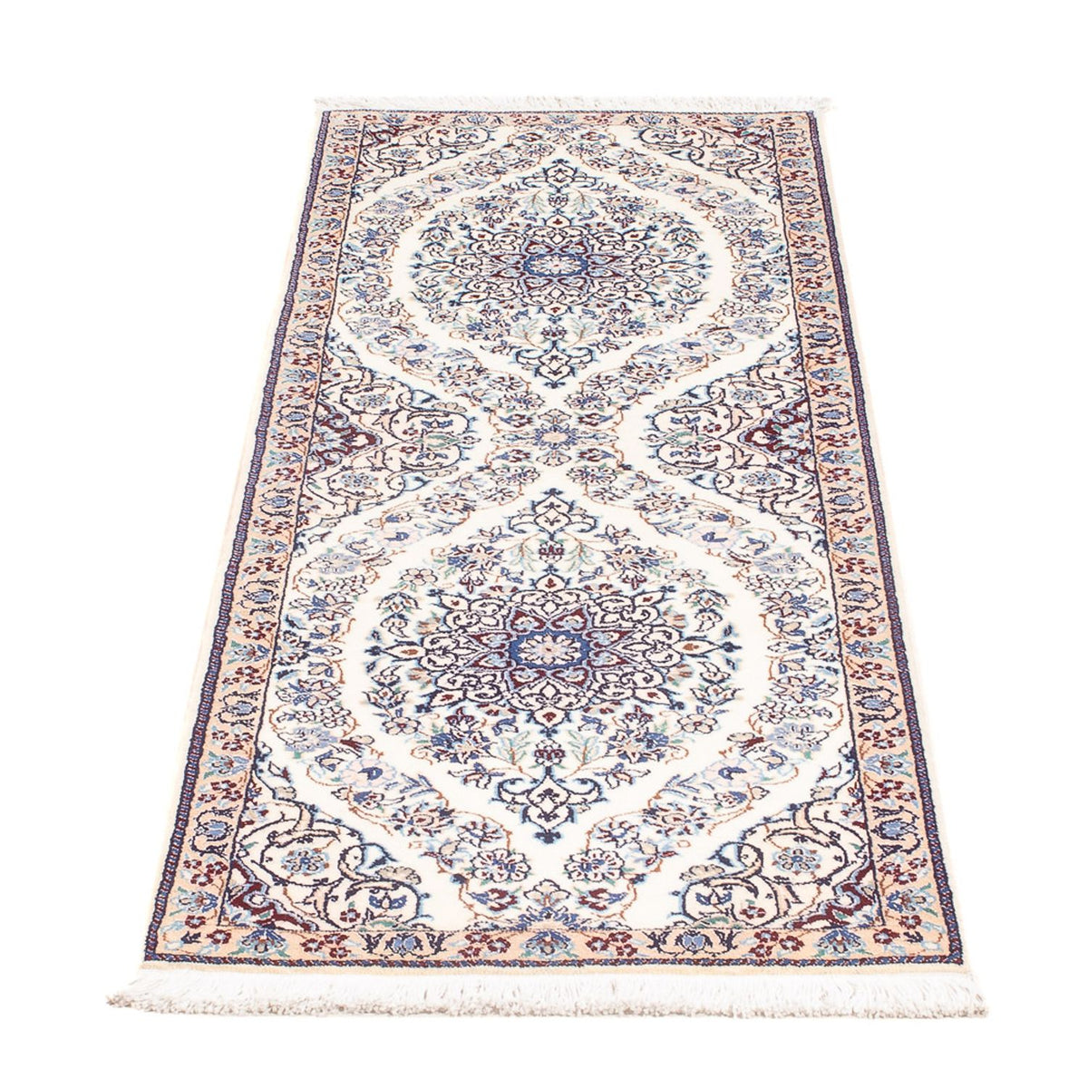 Alfombra de pasillo Alfombra Persa - Nain - Prima - 150 x 50 cm - crema