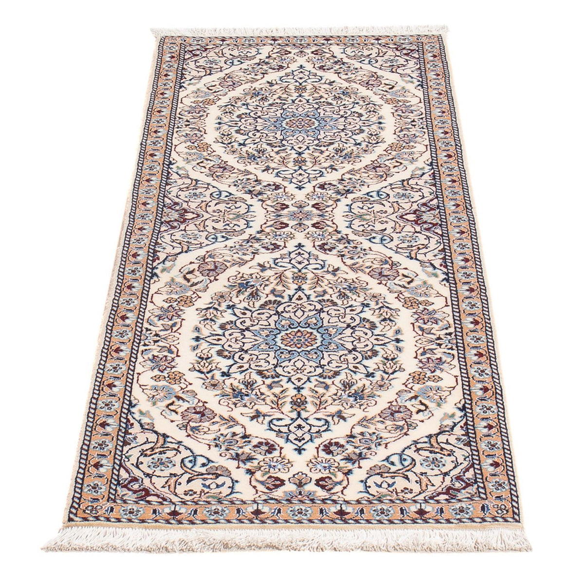 Alfombra de pasillo Alfombra Persa - Nain - Prima - 150 x 48 cm - beige oscuro