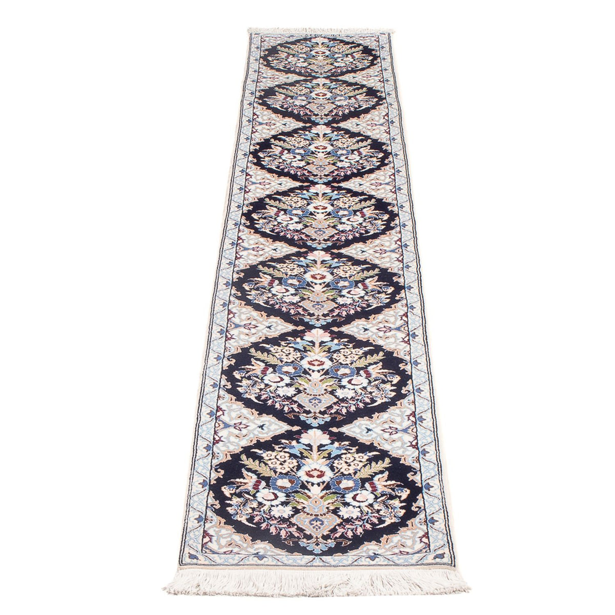 Alfombra de pasillo Alfombra Persa - Nain - Prima - 215 x 33 cm - azul oscuro