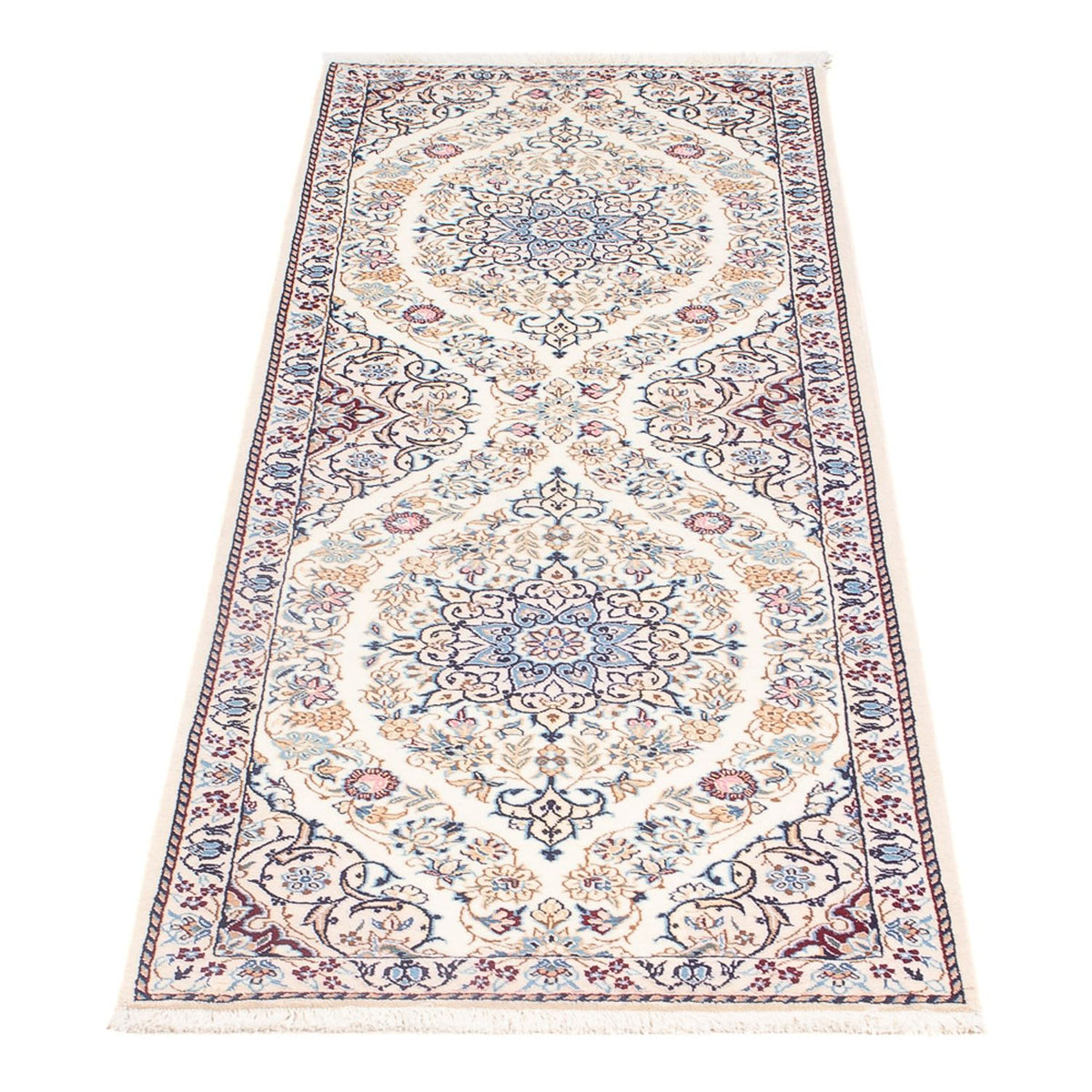 Alfombra de pasillo Alfombra Persa - Nain - Prima - 156 x 48 cm - crema