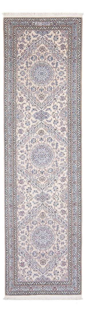 Alfombra de pasillo Alfombra Persa - Nain - Prima - 315 x 91 cm - gris