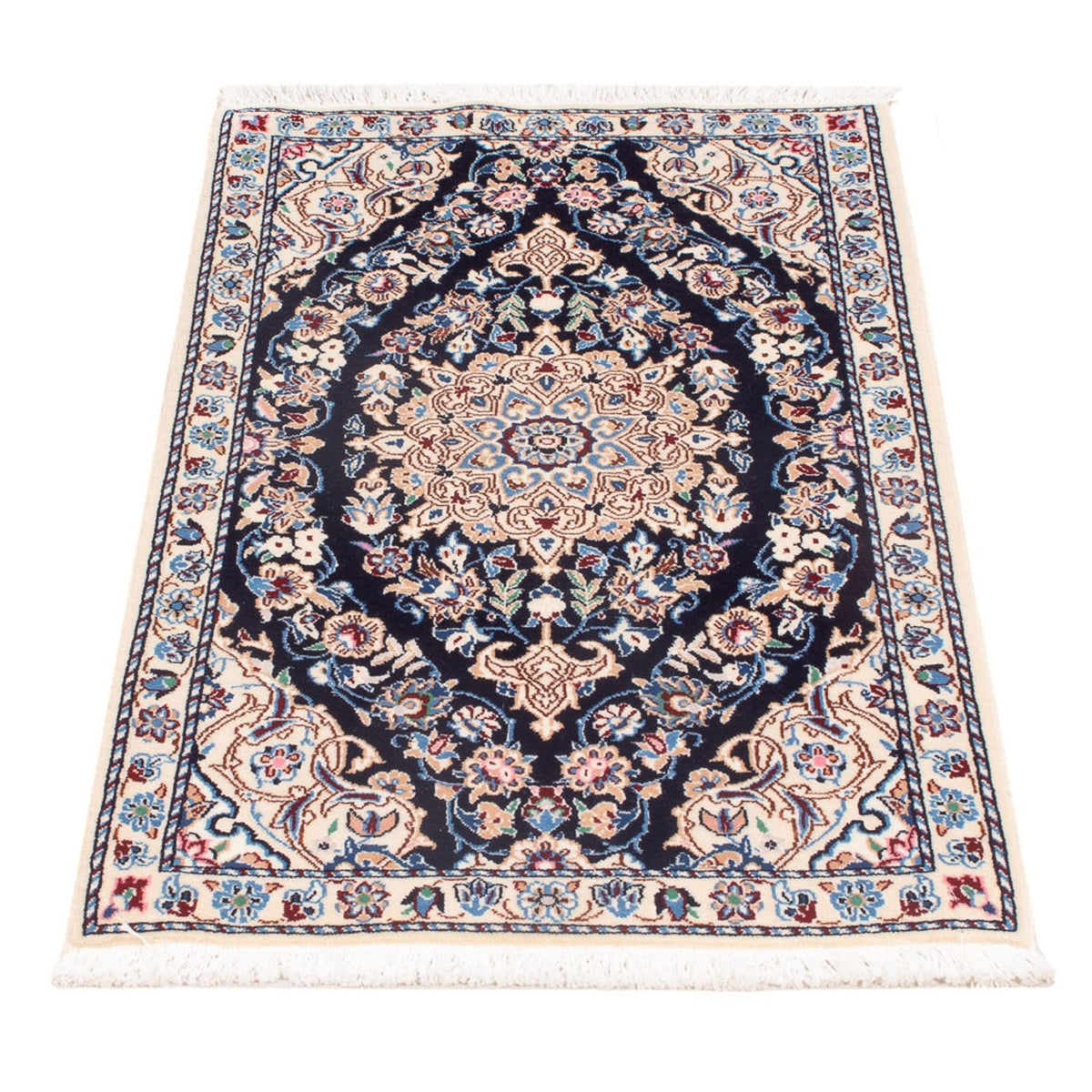 Alfombra Persa - Nain - Prima - 83 x 48 cm - azul oscuro