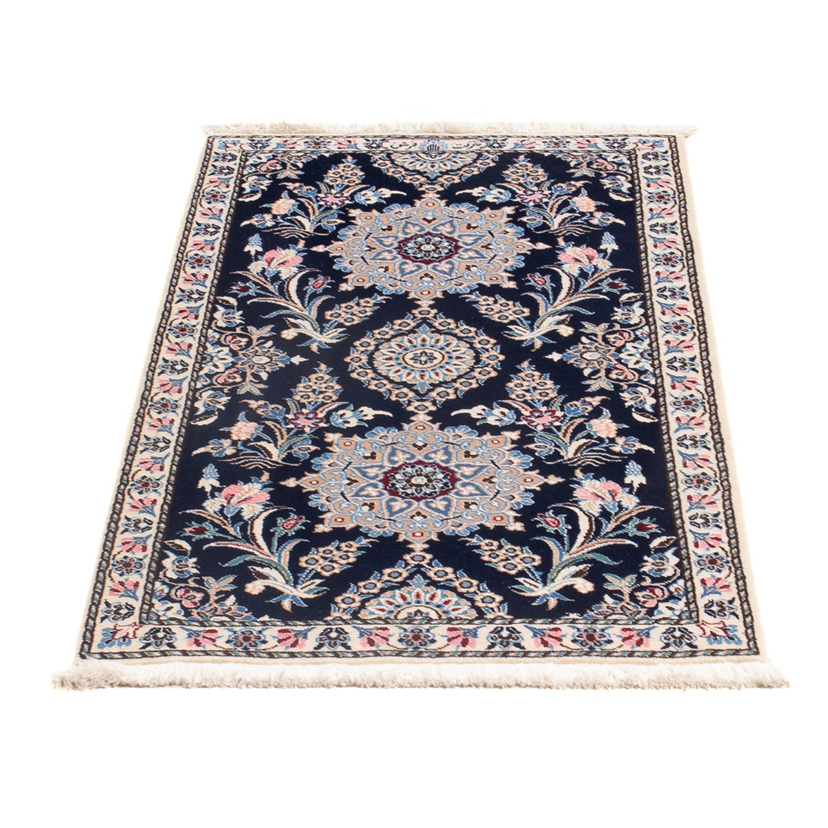 Alfombra Persa - Nain - Prima - 112 x 57 cm - azul oscuro