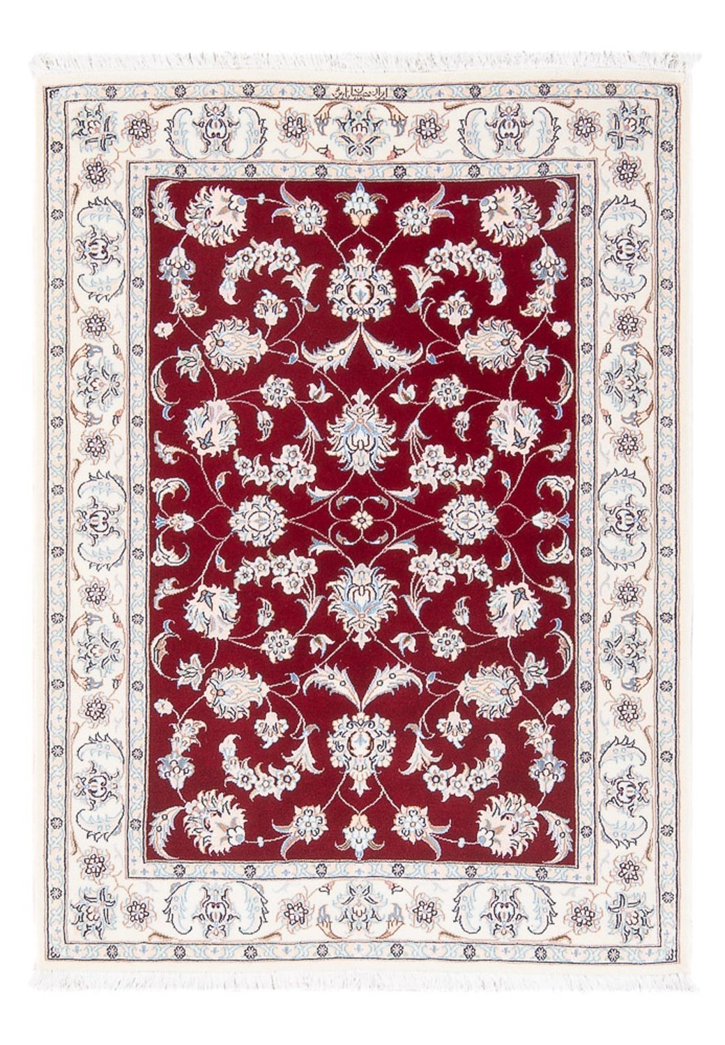 Alfombra Persa - Nain - Prima - 122 x 82 cm - rojo