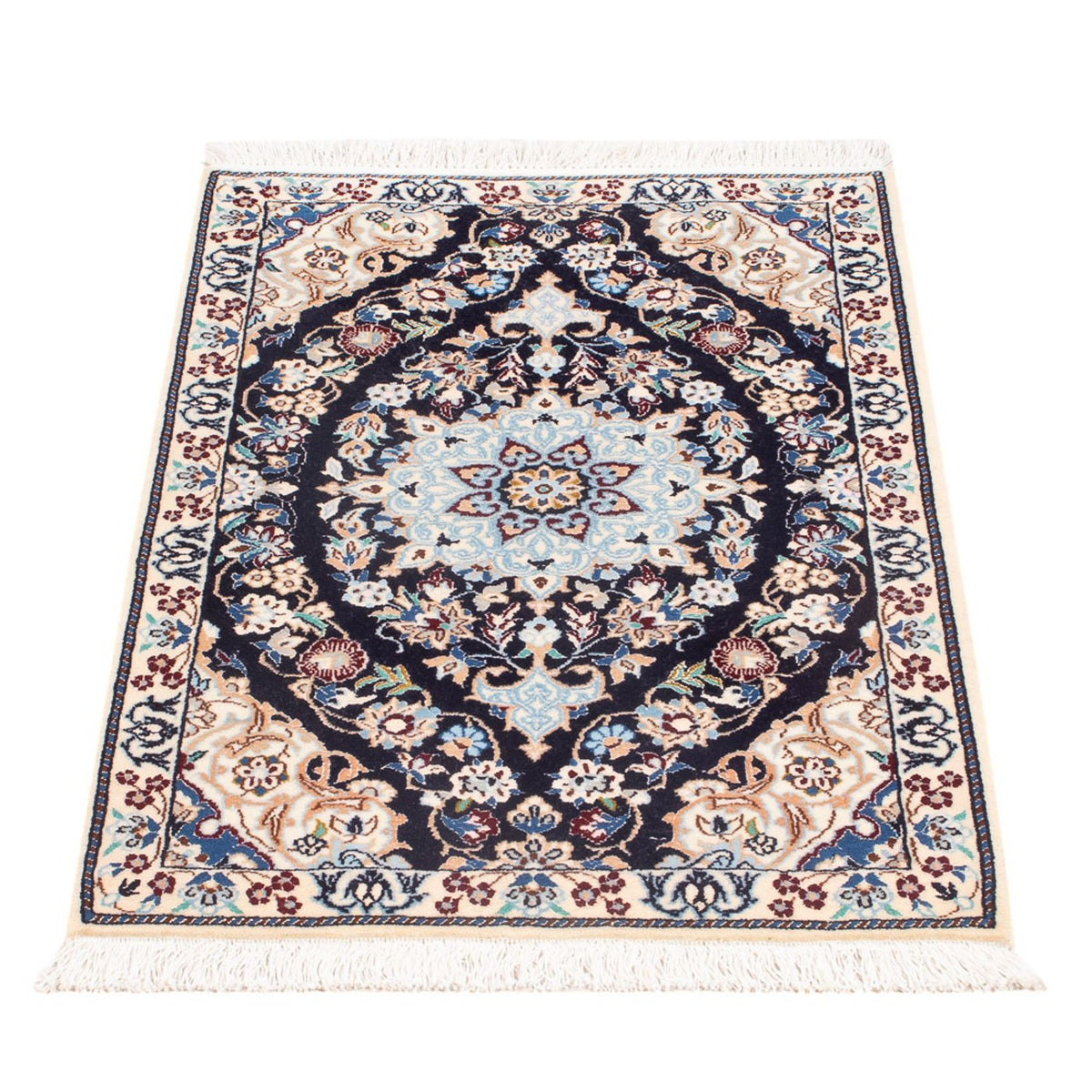 Alfombra Persa - Nain - Prima - 77 x 50 cm - azul claro