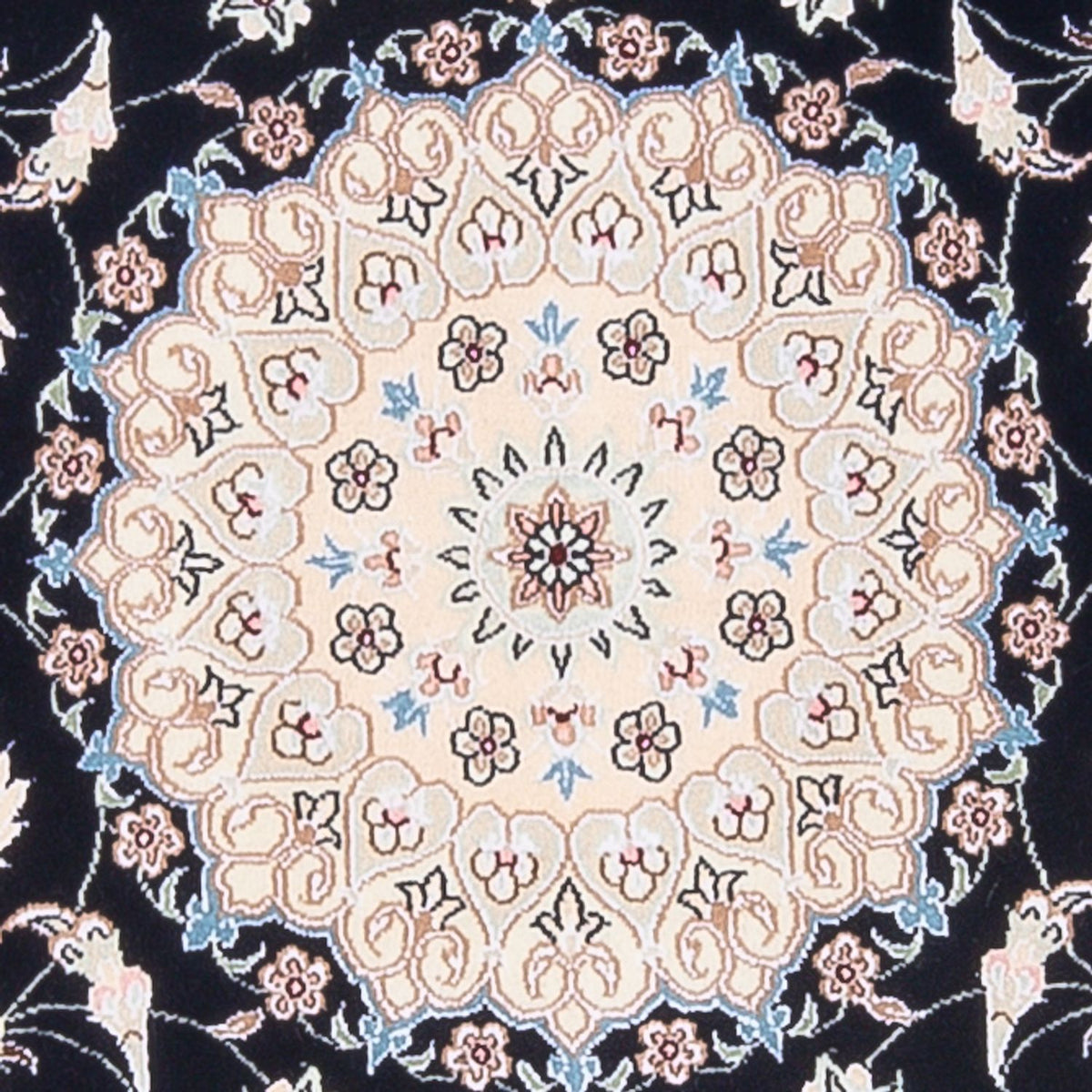 Alfombra Persa - Nain - Prima - 144 x 90 cm - azul oscuro