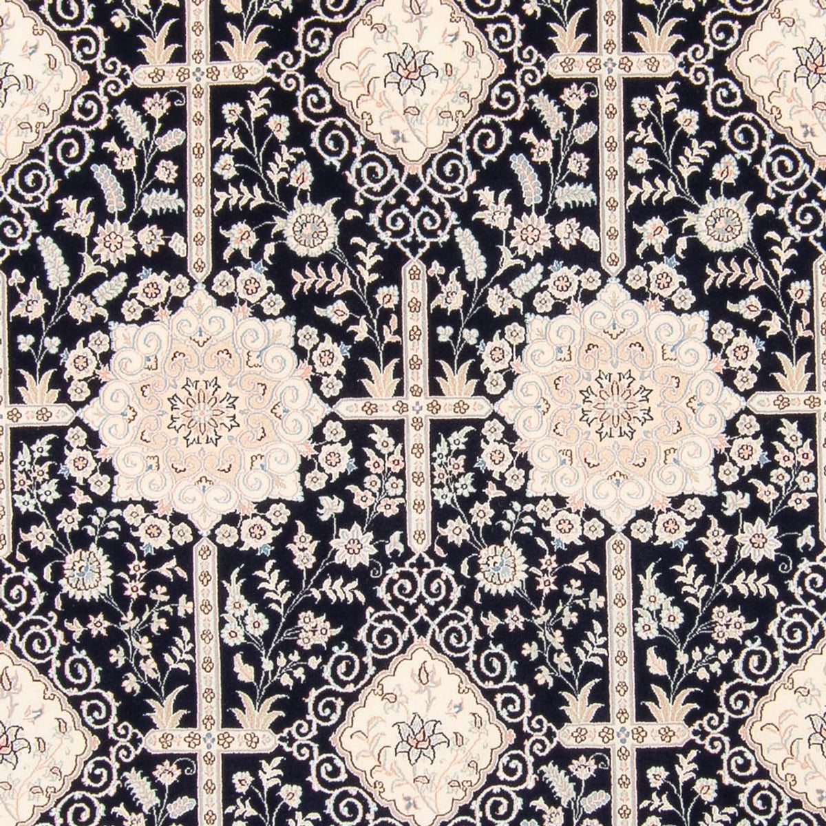 Alfombra persa - Nain - 263 x 245 cm - azul oscuro