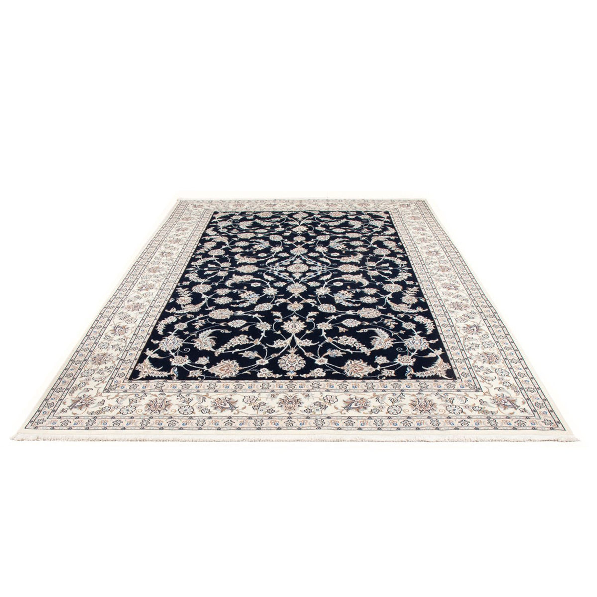 Alfombra persa - Nain - 297 x 200 cm - azul oscuro