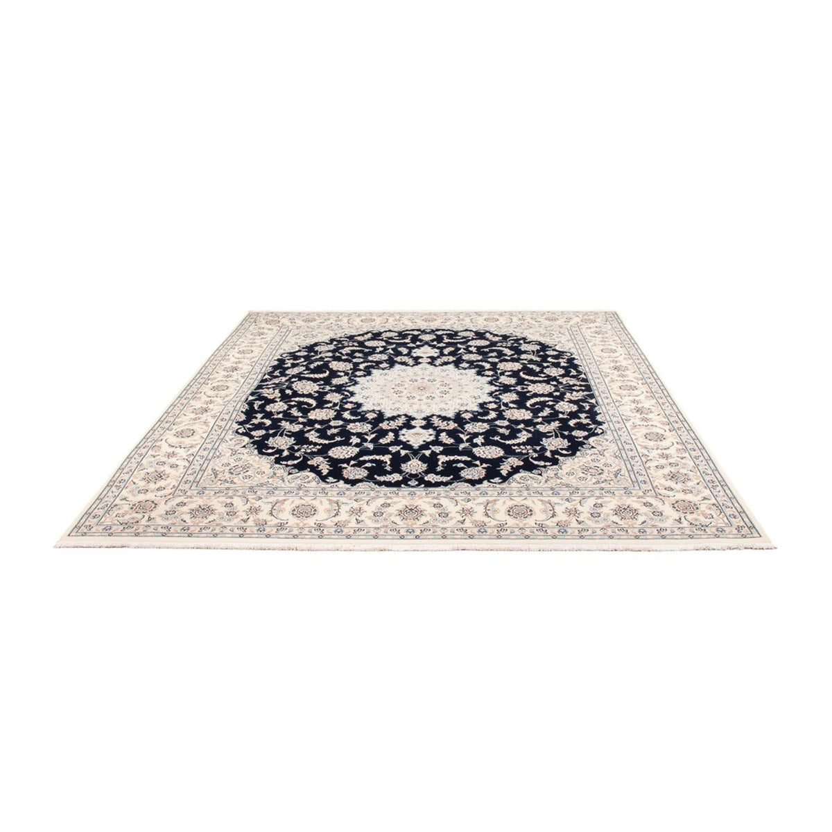 Alfombra persa - Nain - 261 x 223 cm - azul oscuro