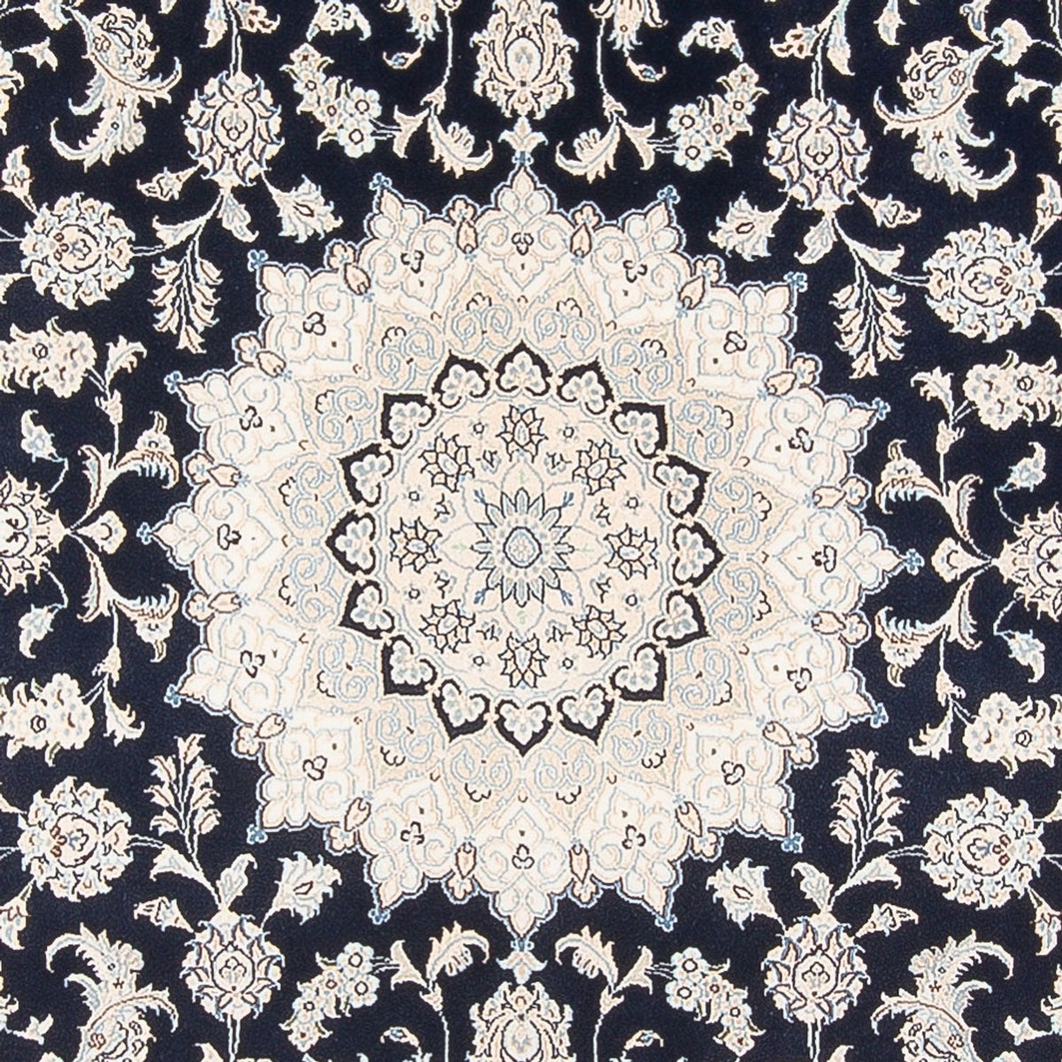 Alfombra persa - Nain - 296 x 198 cm - azul oscuro