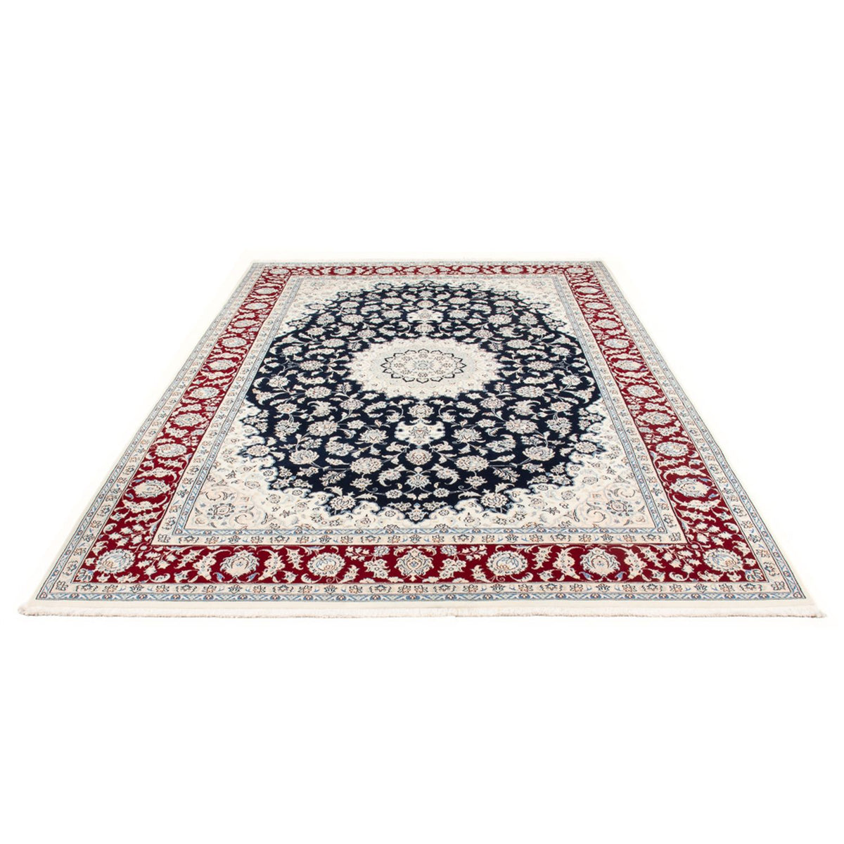 Alfombra persa - Nain - 296 x 198 cm - azul oscuro