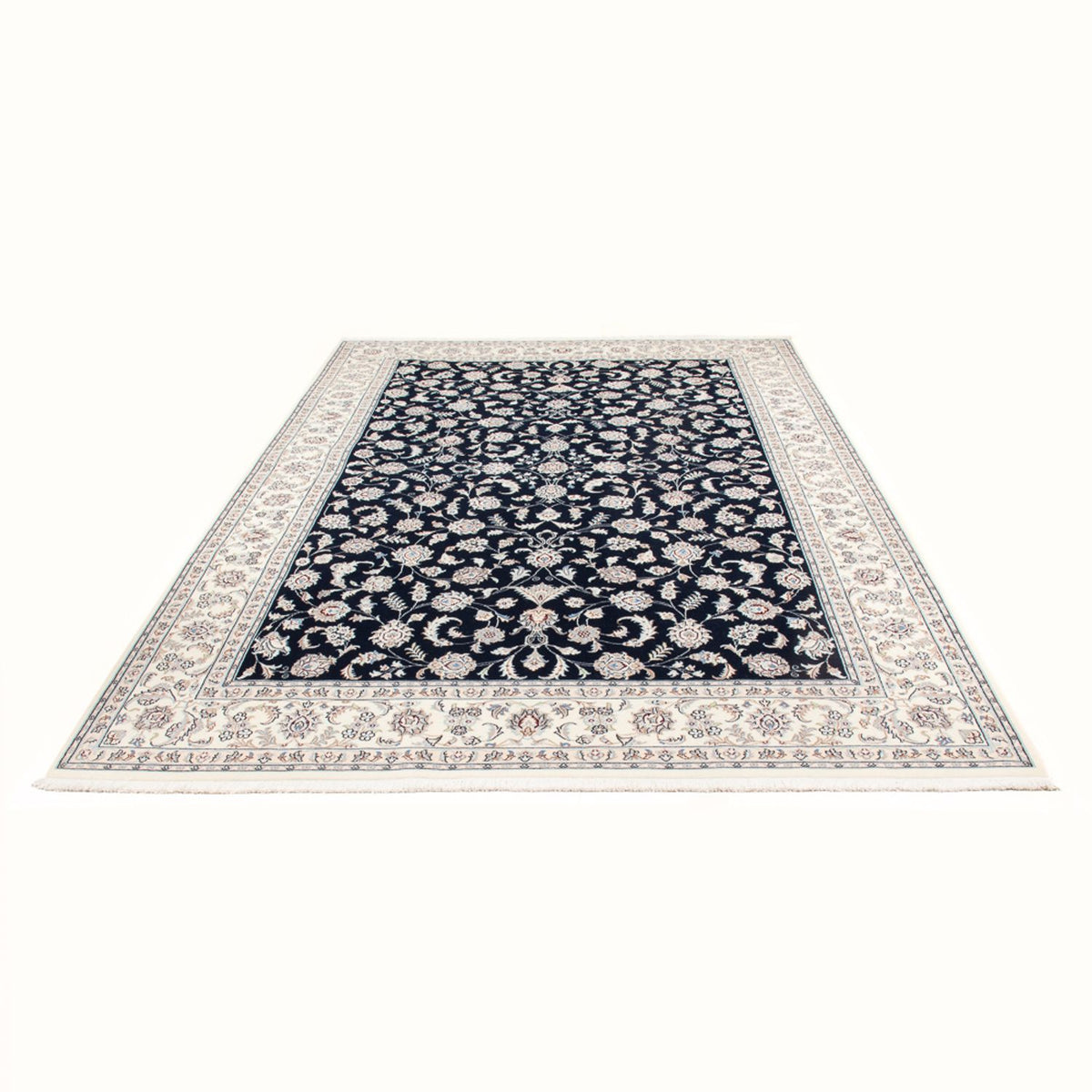 Alfombra Persa - Nain - Prima - 295 x 197 cm - azul oscuro