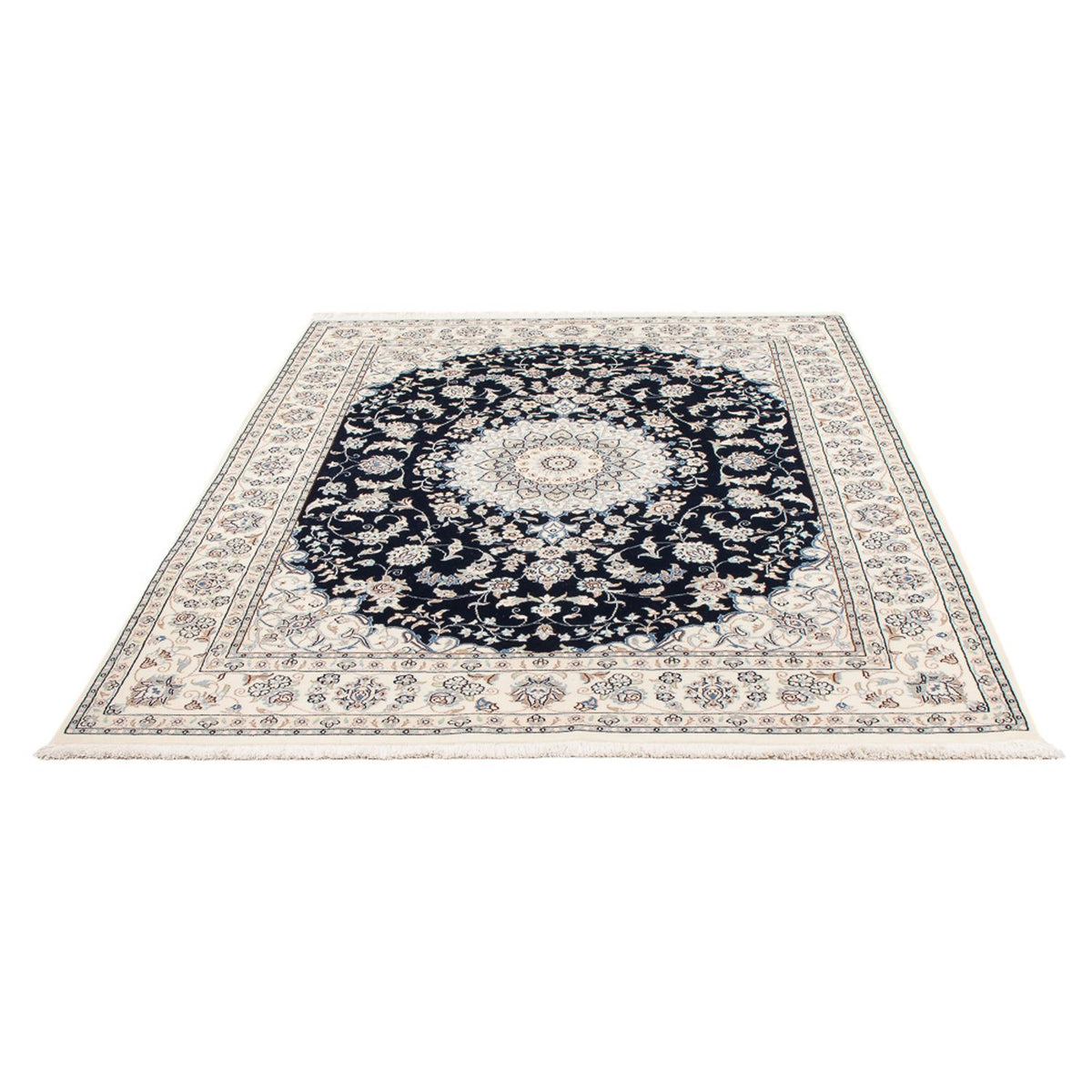 Alfombra Persa - Nain - Prima - 196 x 150 cm - azul oscuro