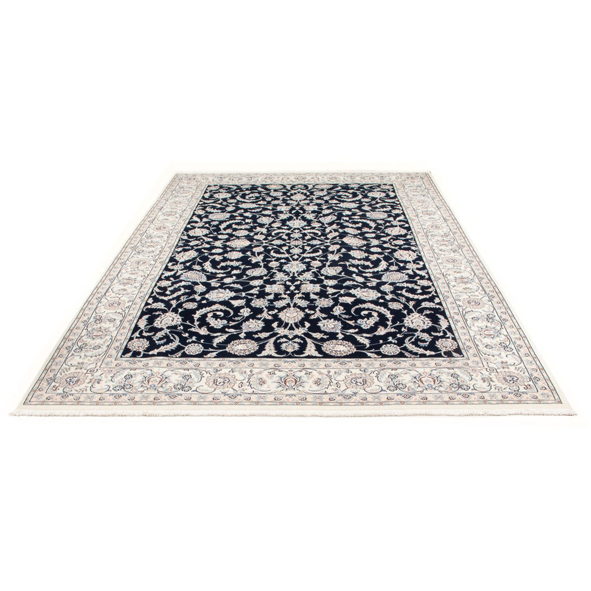 Alfombra Persa - Nain - Prima - 294 x 198 cm - azul oscuro