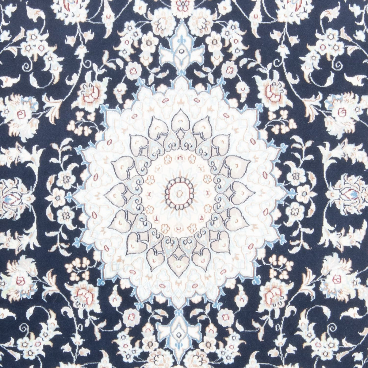 Alfombra Persa - Nain - Real - 196 x 147 cm - azul oscuro