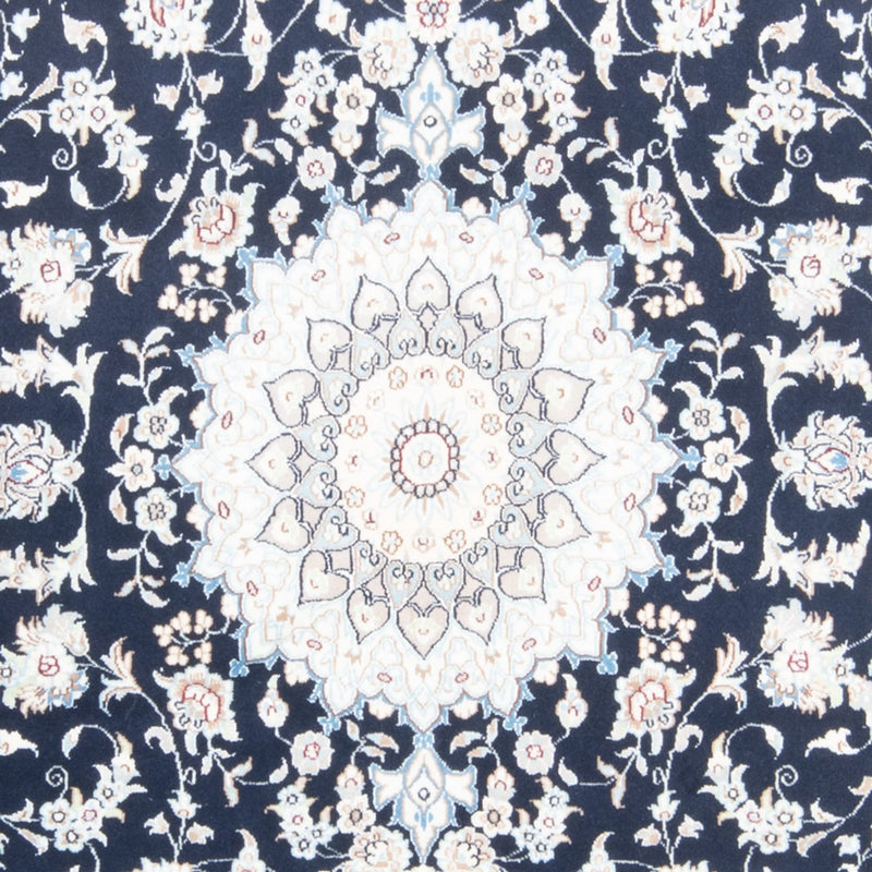 Alfombra Persa - Nain - Real - 196 x 147 cm - azul oscuro