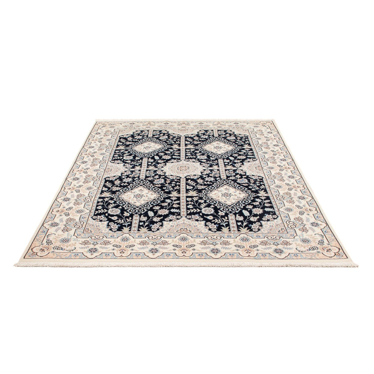 Alfombra Persa - Nain - Prima - 205 x 153 cm - azul oscuro