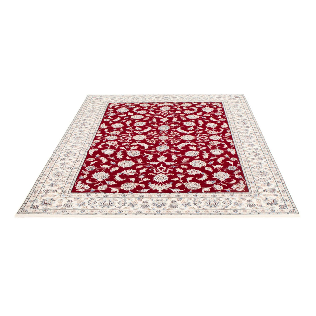 Alfombra Persa - Nain - Real - 207 x 148 cm - rojo