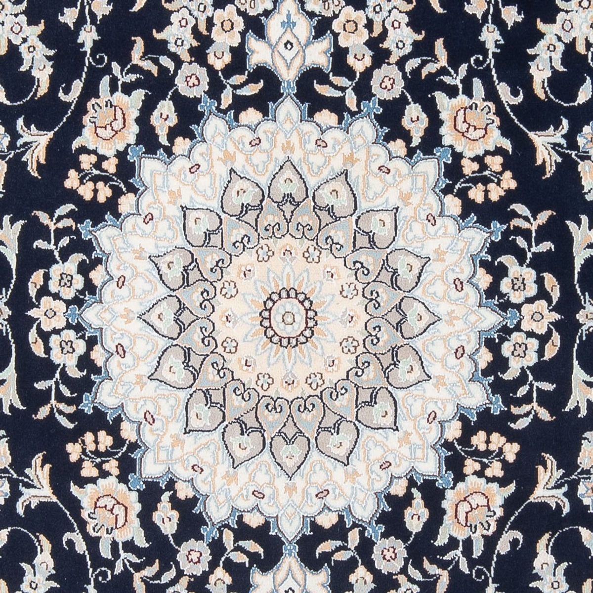 Alfombra Persa - Nain - Prima - 203 x 149 cm - azul oscuro