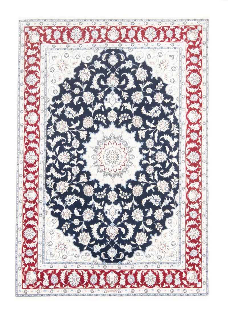 Alfombra Persa - Nain - Real - 203 x 145 cm - azul oscuro