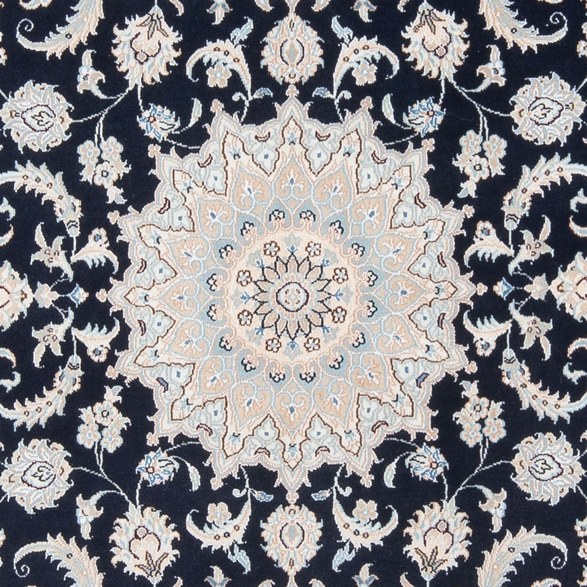 Alfombra Persa - Nain - Prima - 203 x 147 cm - azul oscuro