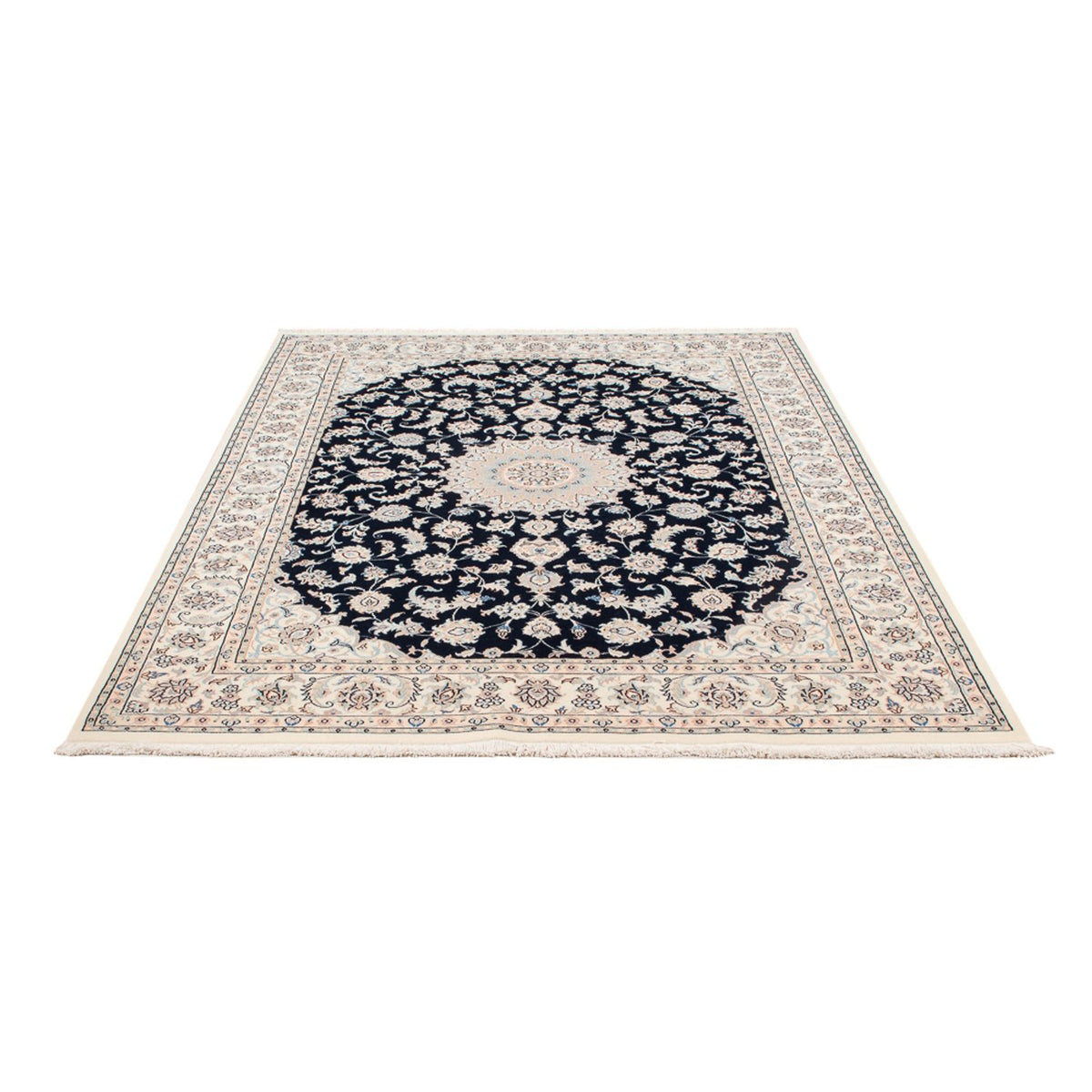 Alfombra Persa - Nain - Prima - 203 x 147 cm - azul oscuro