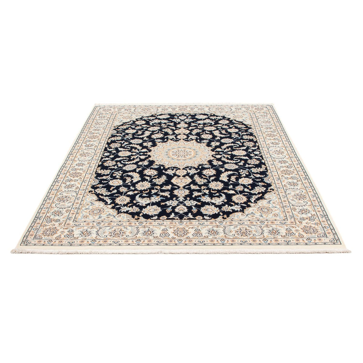 Alfombra Persa - Nain - Prima - 205 x 148 cm - azul oscuro