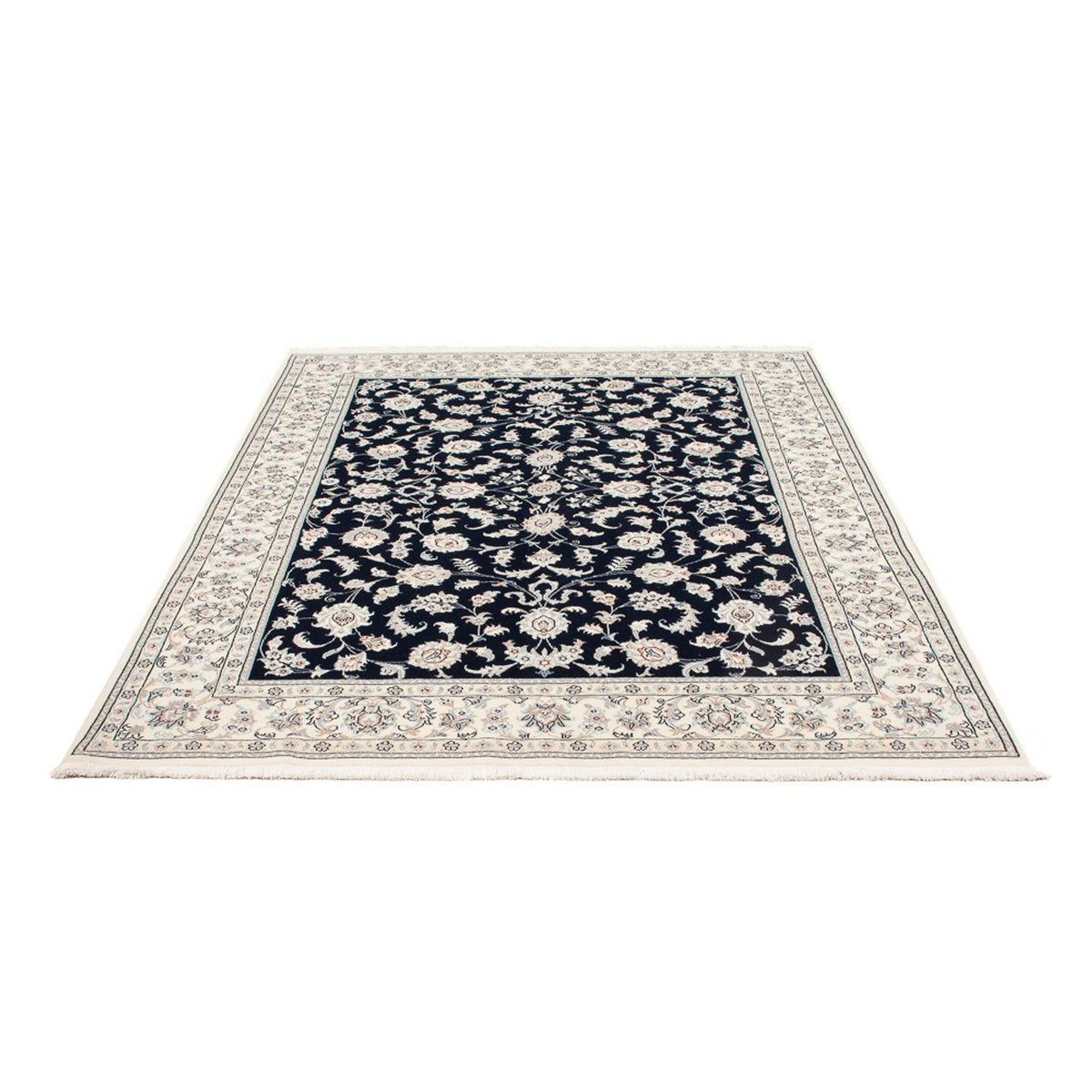 Alfombra Persa - Nain - Prima - 200 x 147 cm - azul oscuro