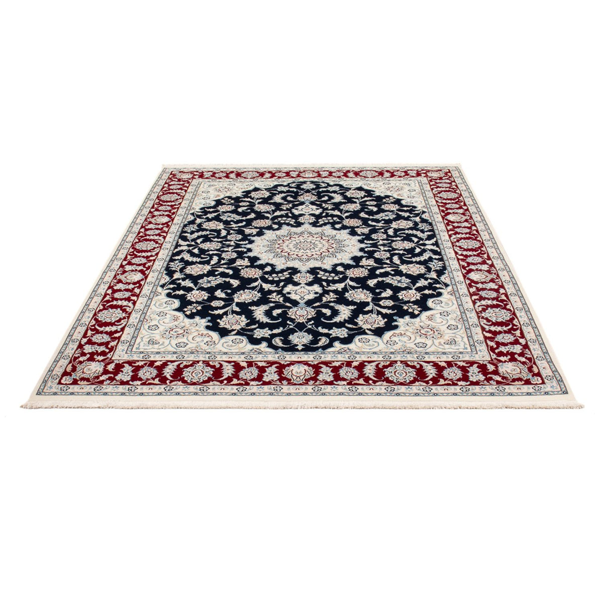 Alfombra Persa - Nain - Prima - 207 x 149 cm - azul oscuro