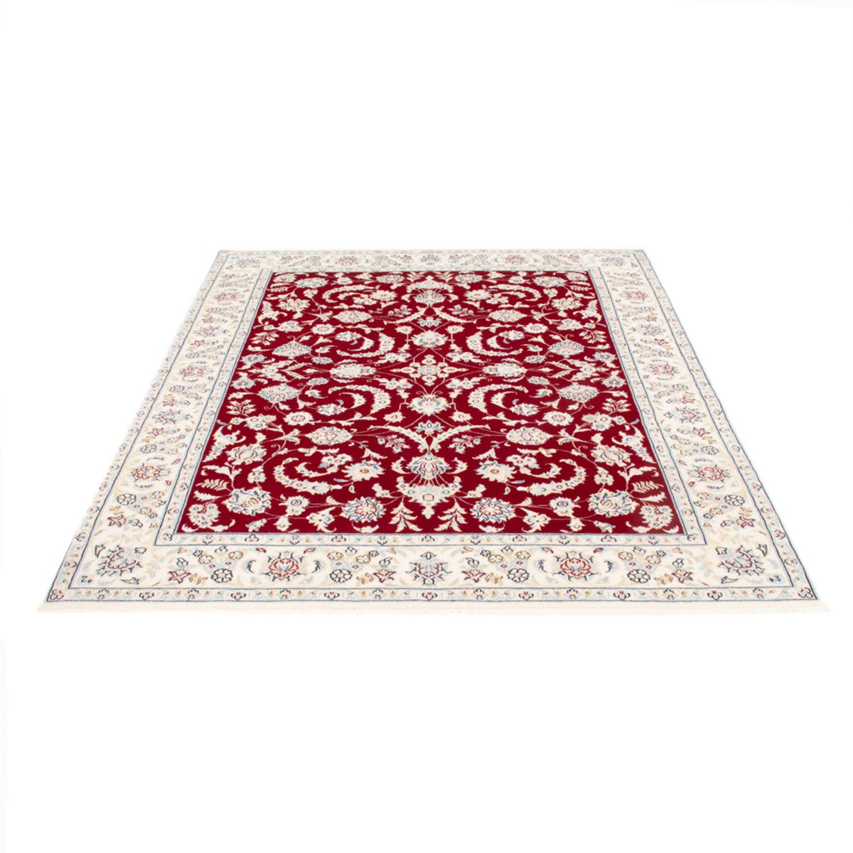 Alfombra Persa - Nain - Real - 200 x 150 cm - rojo