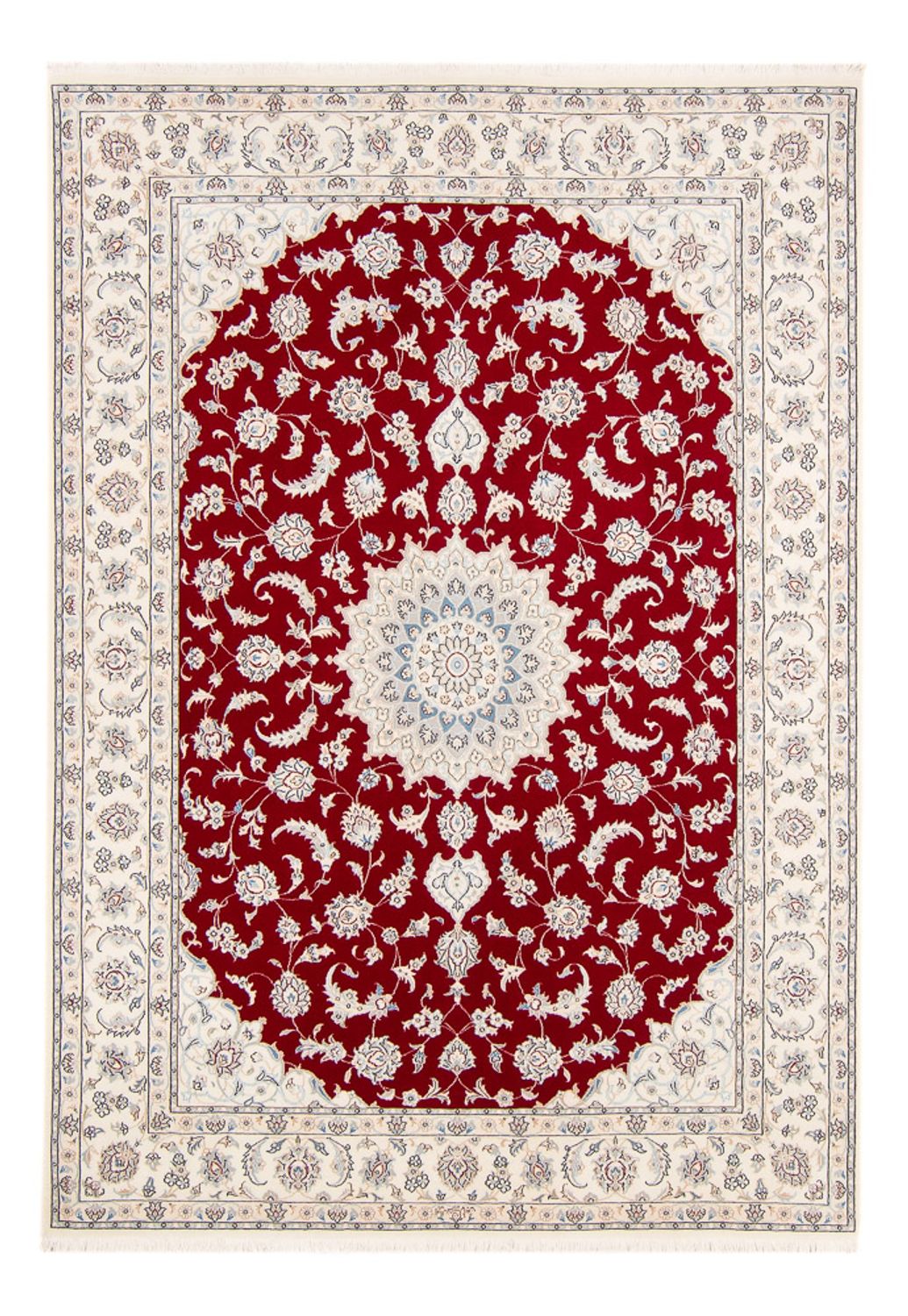 Alfombra persa - Nain - 237 x 168 cm - rojo