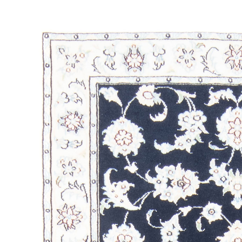 Alfombra de pasillo Alfombra Persa - Nain - Real - 194 x 82 cm - azul oscuro