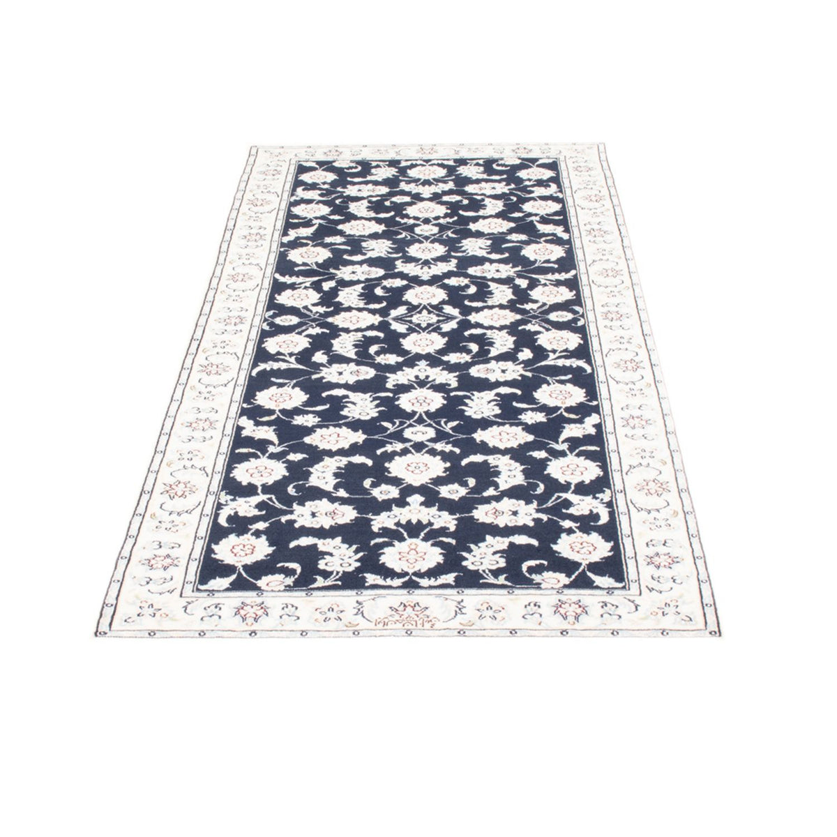 Alfombra de pasillo Alfombra Persa - Nain - Real - 194 x 82 cm - azul oscuro