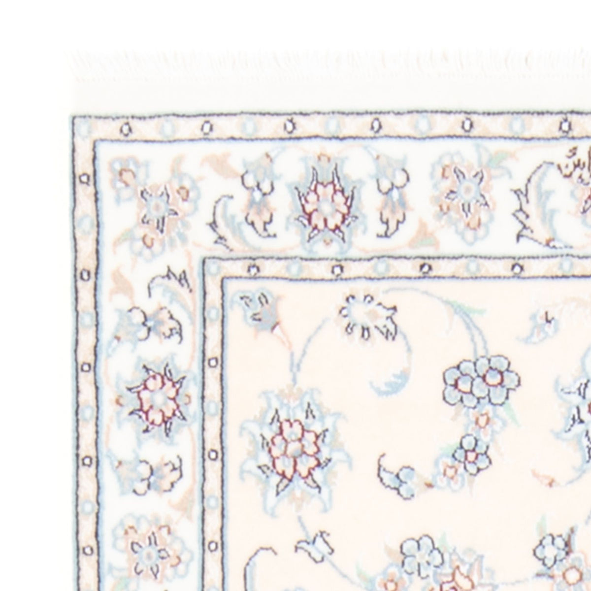 Alfombra de pasillo Alfombra Persa - Nain - Real - 201 x 82 cm - crema