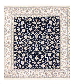 Alfombra persa - Nain cuadrado  - 213 x 200 cm - azul oscuro