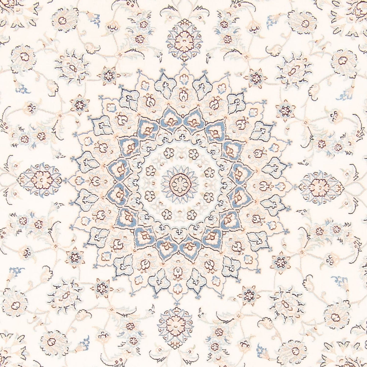 Alfombra persa - Nain redondo  - 200 x 200 cm - crema