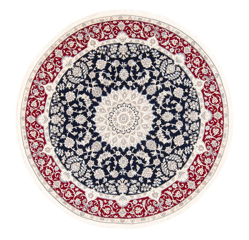 Alfombra persa - Nain redondo  - 200 x 200 cm - azul oscuro