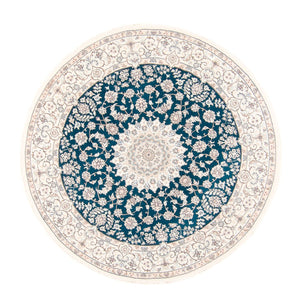 Alfombra persa - Nain redondo  - 200 x 200 cm - azul