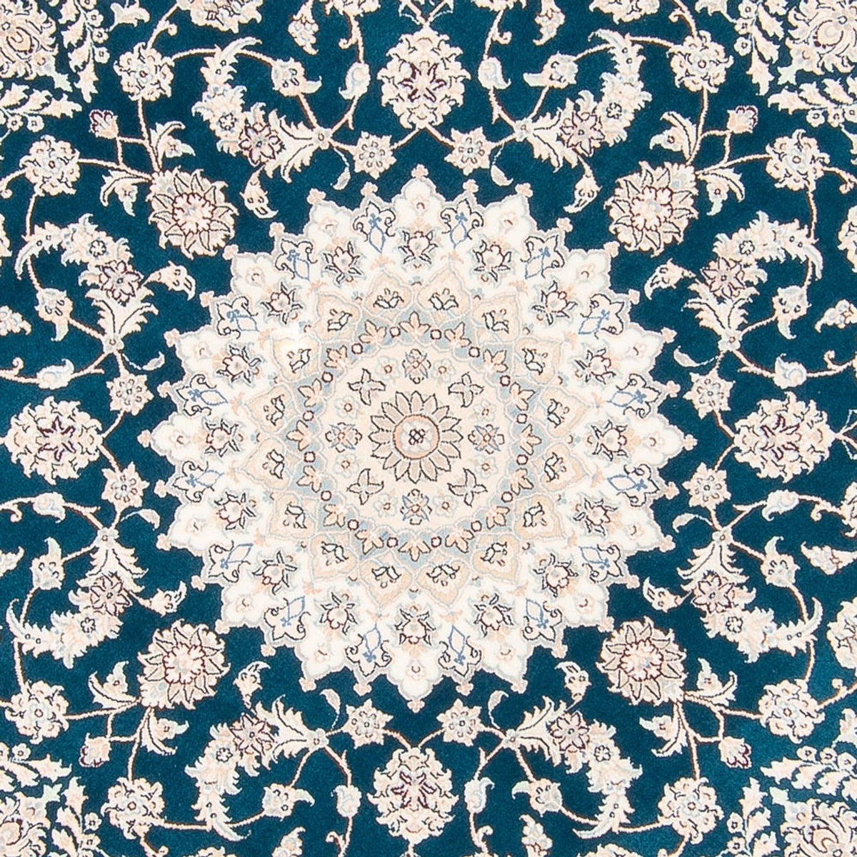 Alfombra persa - Nain redondo  - 200 x 200 cm - azul